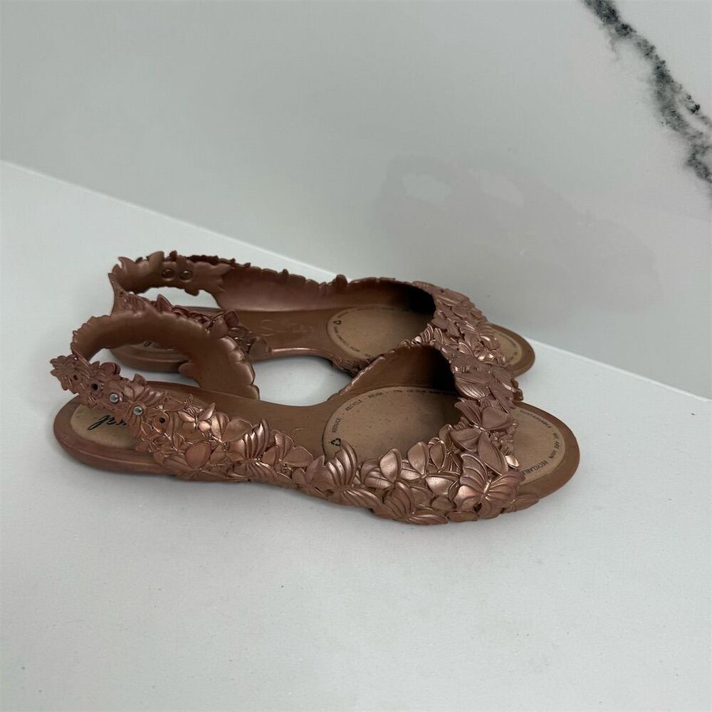 Sunies Women's Flexi Butterfly Sandals Copper Size 8.5.5 Slingback Casual​